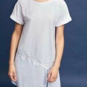 Anthropologie Chic White Asymmetrical Tunic